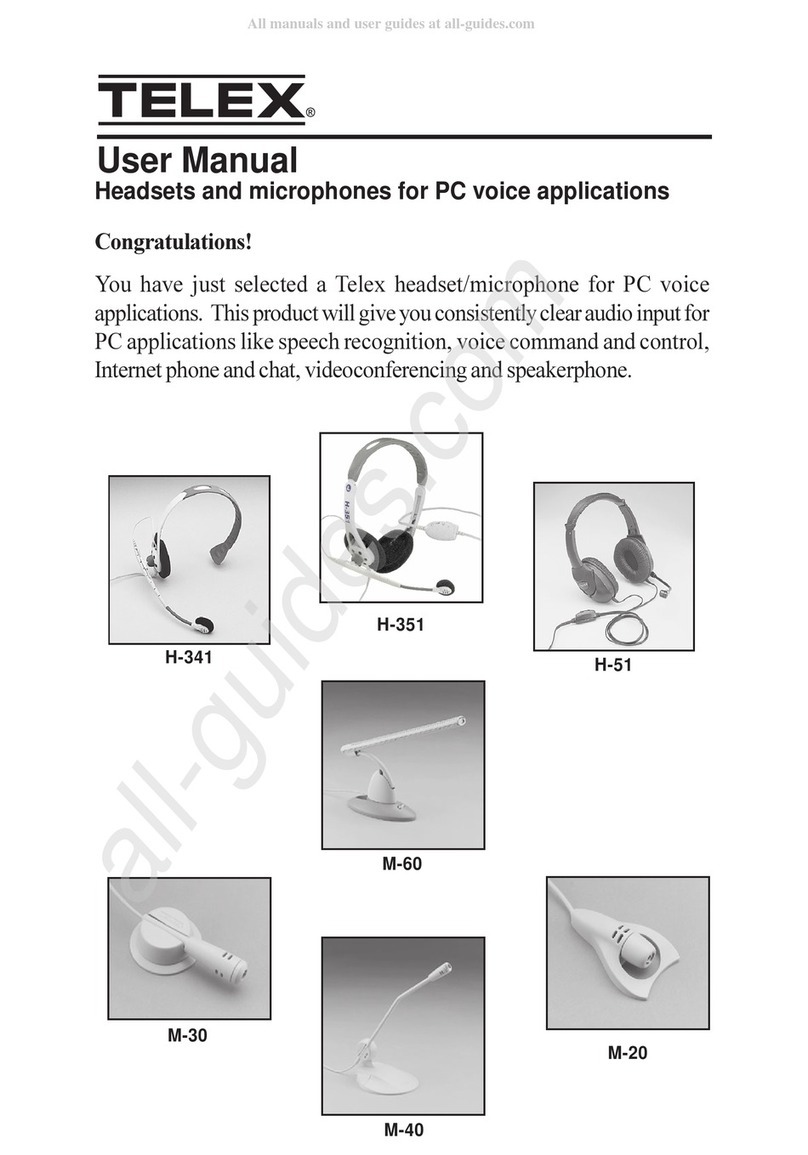 Telex H-341 User manual