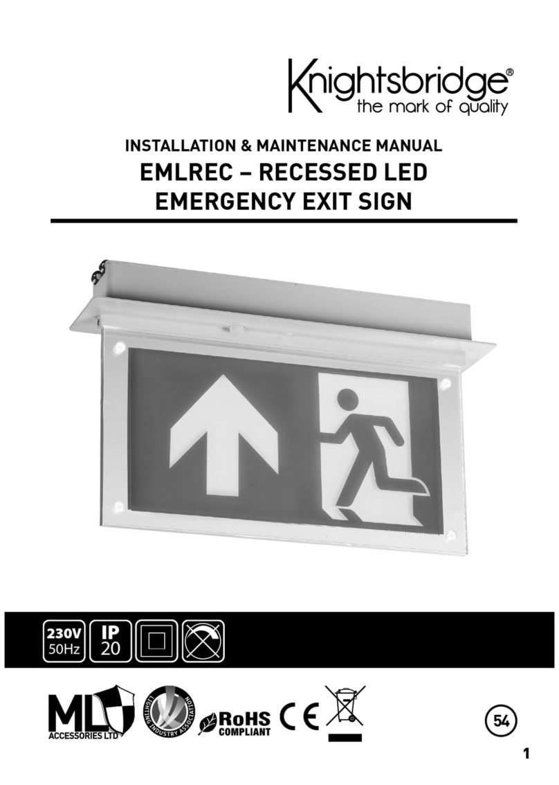 Knightsbridge EMLREC Installation & maintenance manual