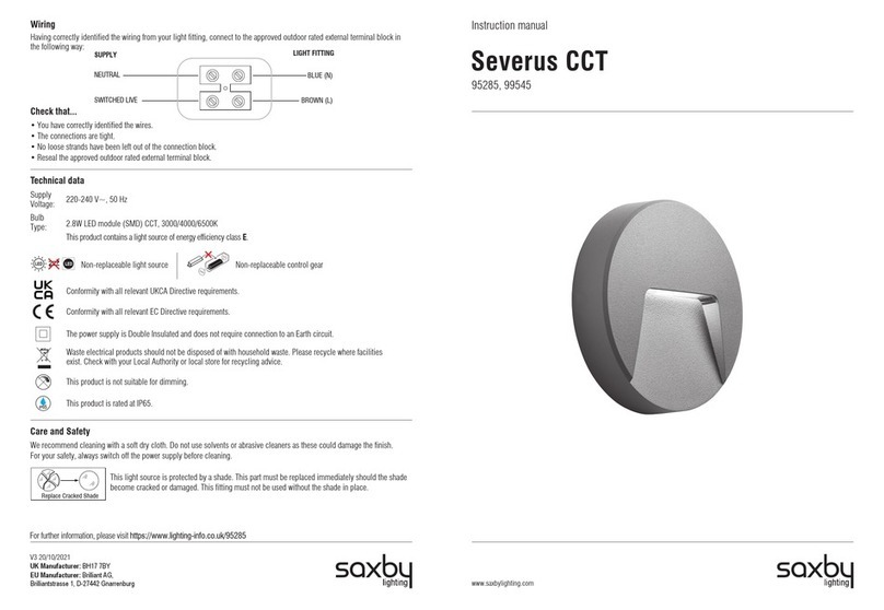 Saxby Lighting Severus CCT User manual