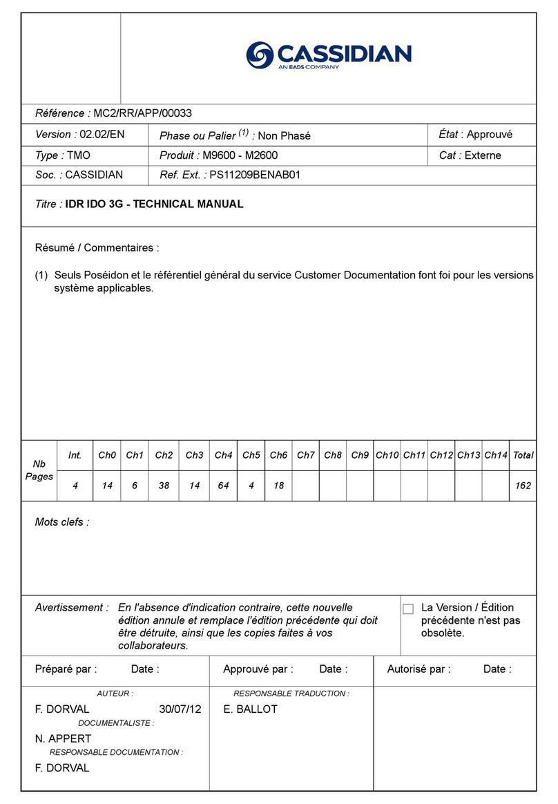 Eads CASSIDIAN IDR IDO 3G Technical manual