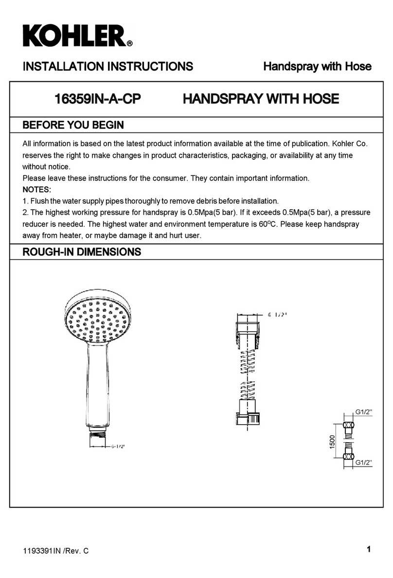 Kohler 16359IN-A-CP User manual