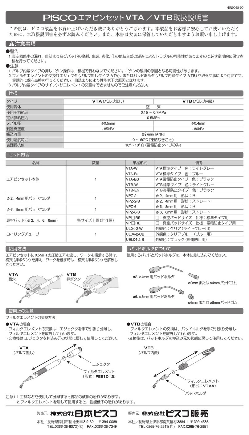 PISCO VTA instruction manual