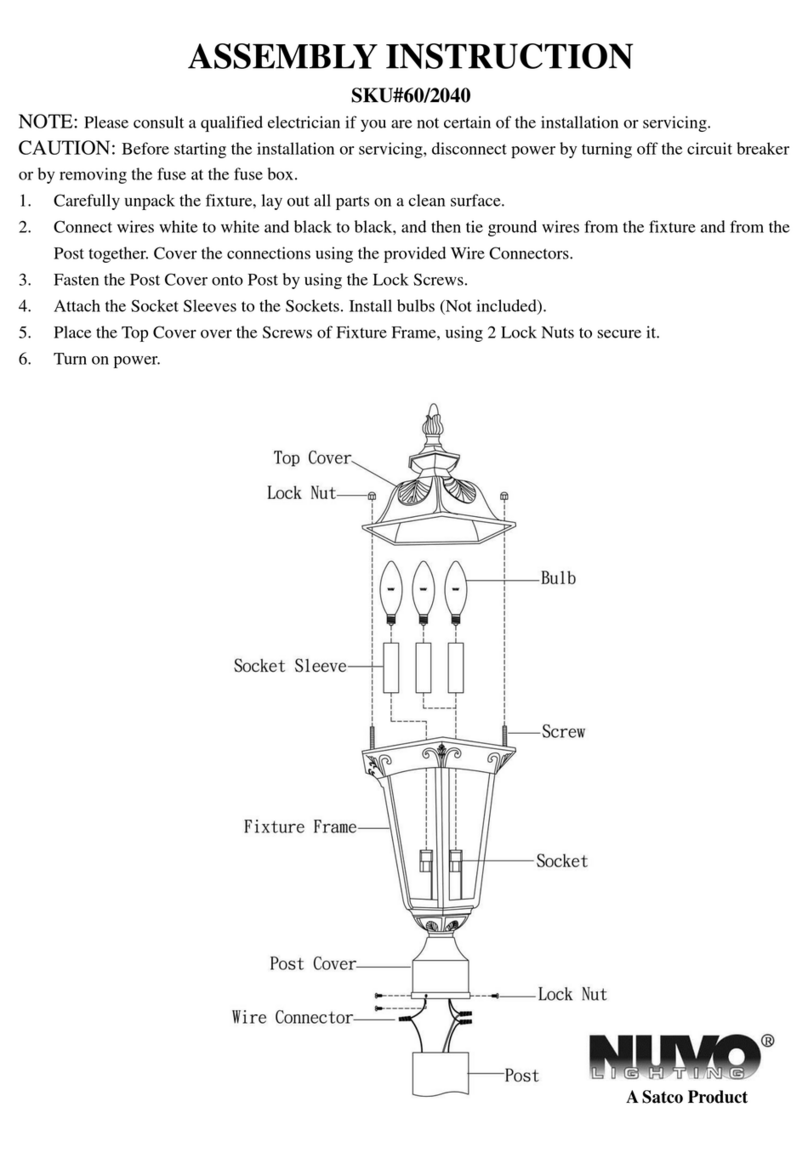 Satco Nuvo 60/2040 Assembly instruction