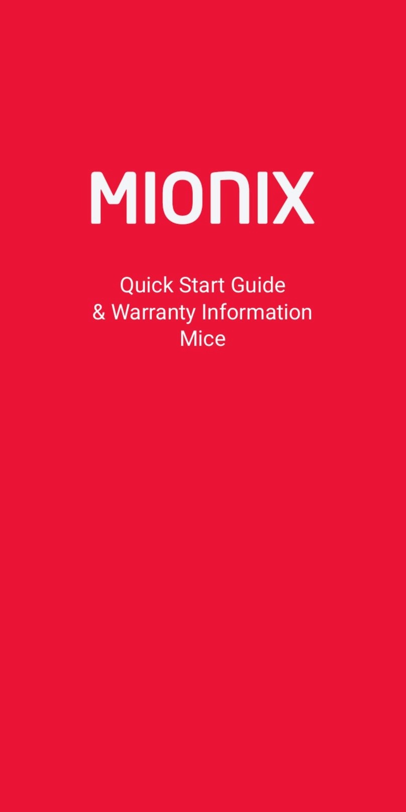Mionix NAOS QG quick start guide