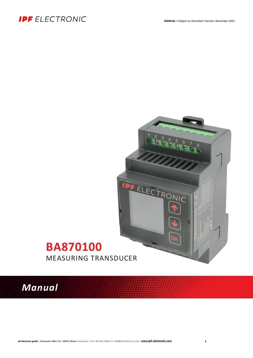 ipf electronic BA870100 manual