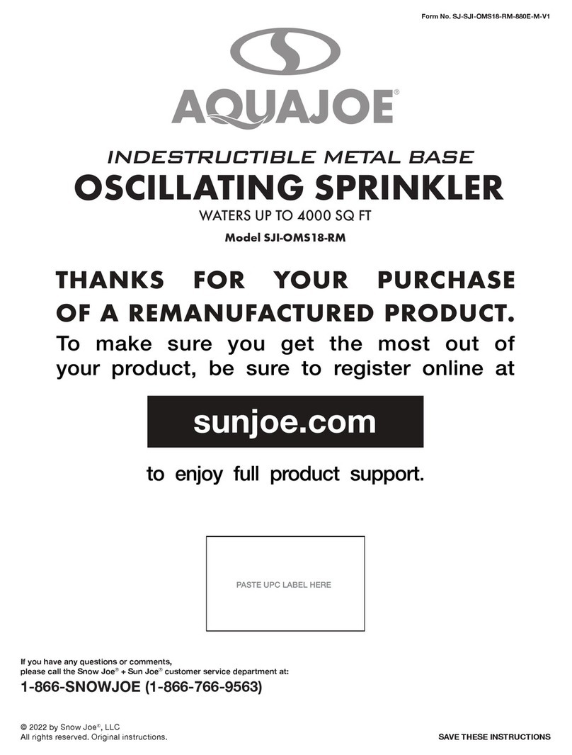 SNOWJOE AQUAJOE SJI-OMS18-RM User manual