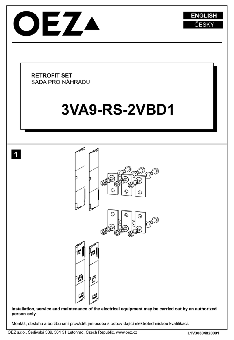 OEZ 3VA9-RS-2VBD1 Installation, service and maintenance instructions
