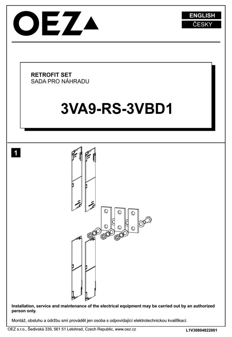 OEZ 3VA9-RS-3VBD1 Installation, service and maintenance instructions