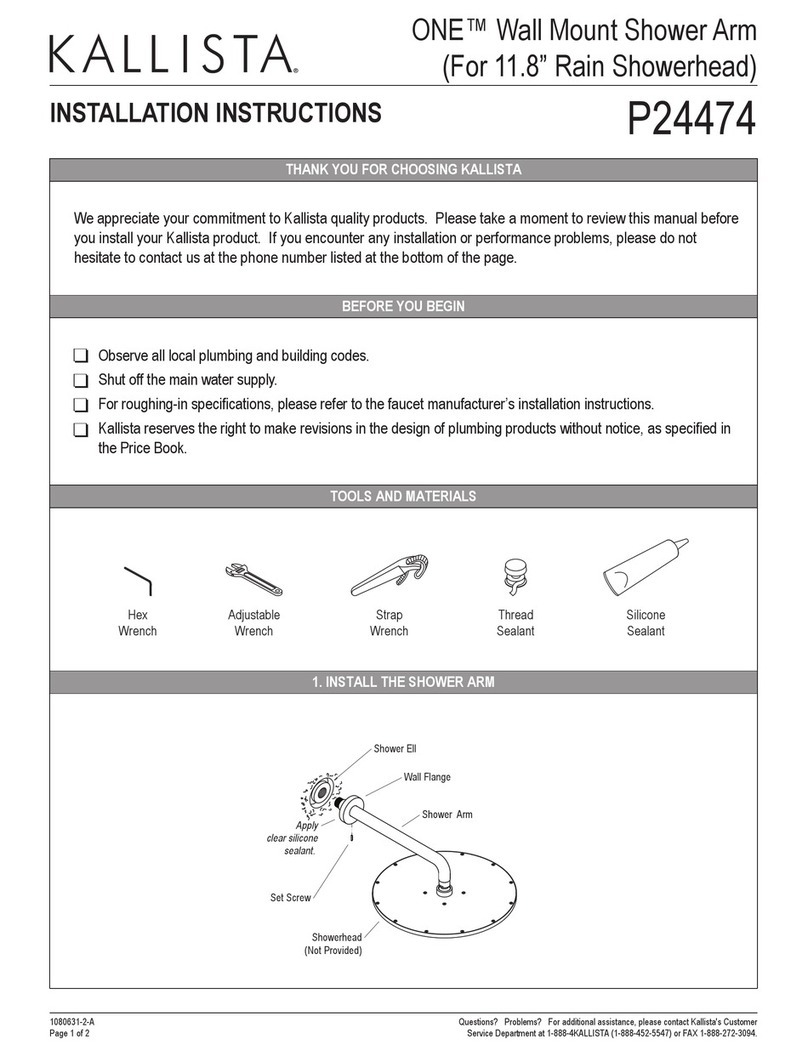 Kallista ONE P24474 installation instructions