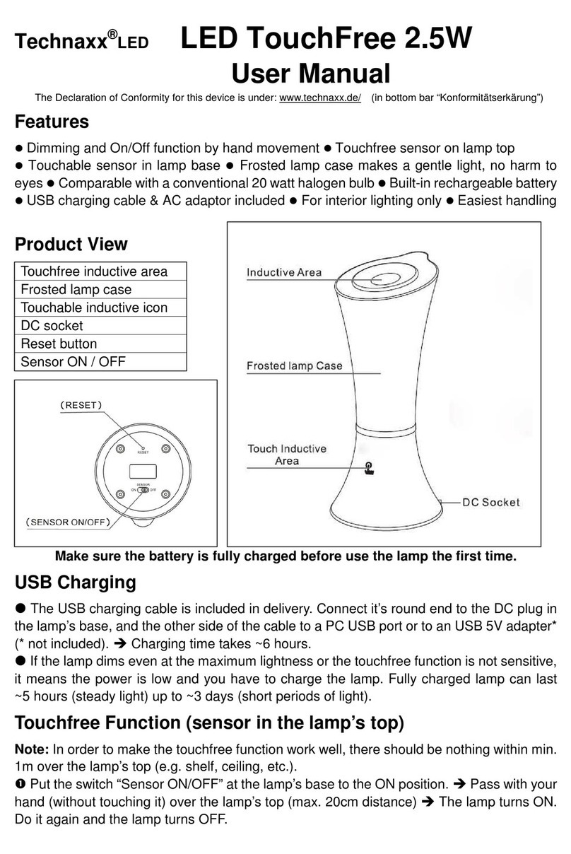 Technaxx LED TouchFree 2.5W user manual