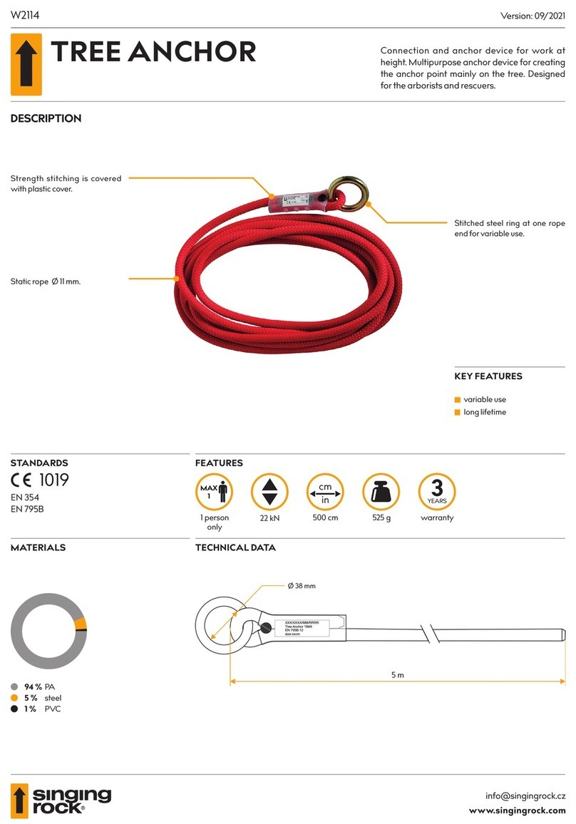 Singing rock TREE ANCHOR User manual