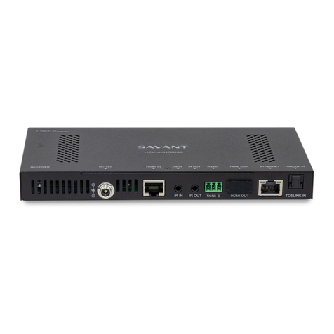 Savant HCX-4KHDR100 Quick reference guide