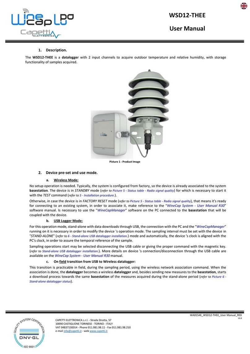 Capetti Elettronica WineCap WSD12-THEE User manual