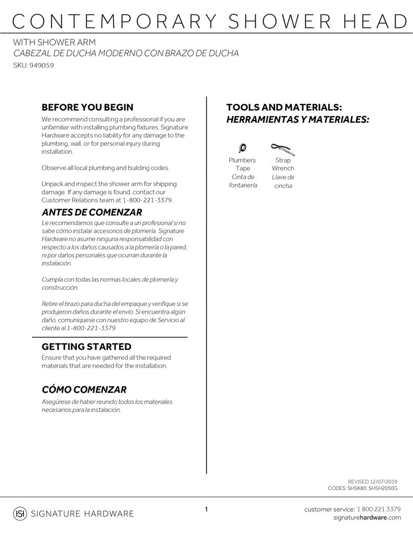 Signature Hardware 949059 quick start guide