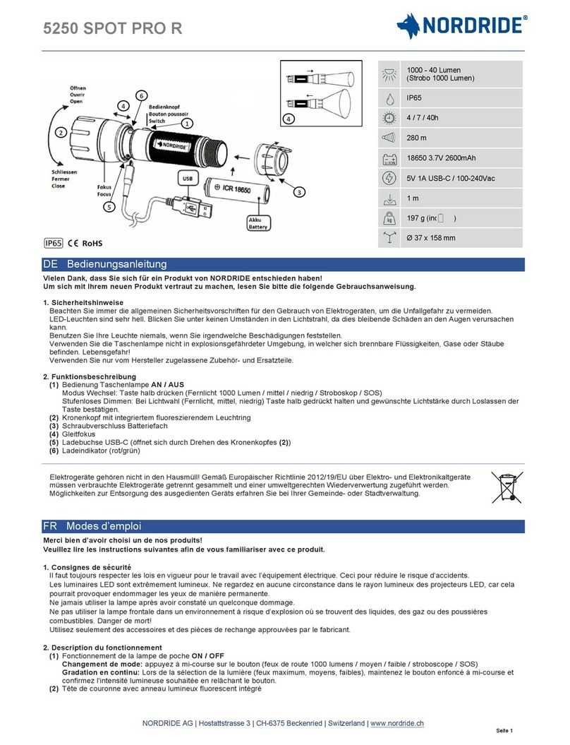 NORDRIDE SPOT PRO R User manual