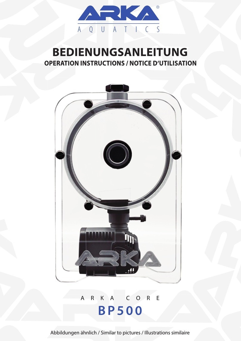 ARKA Aquatics Core BP500 Operation instructions