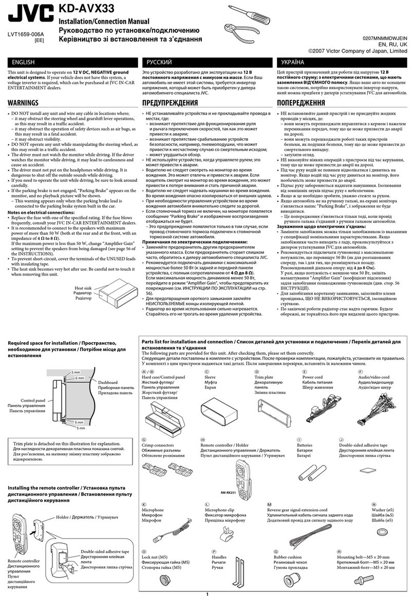 JVC Exad KD-AVX33 User manual