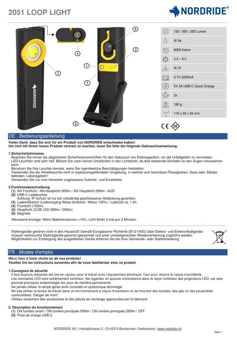 NORDRIDE LOOP LIGHT User manual