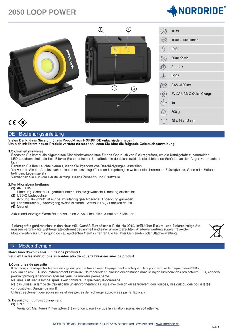 NORDRIDE LOOP POWER operating instructions