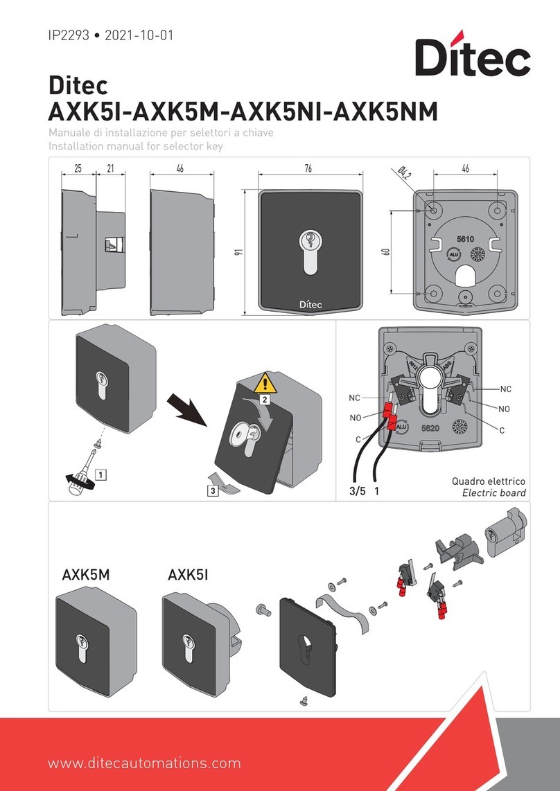 DITEC AXK5I installation manual DITEC AXK5I installation manual