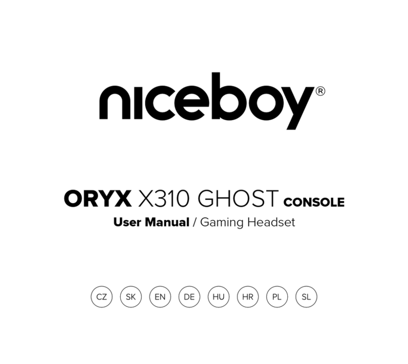 Niceboy ORYX X310 GHOST user manual