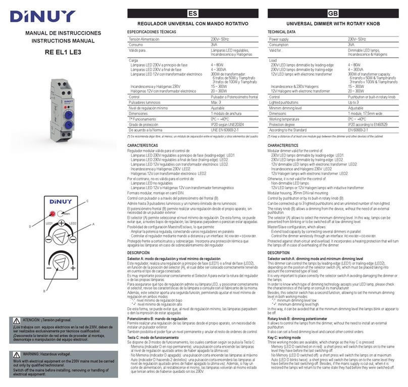 DINUY RE EL1 LE3 instruction manual