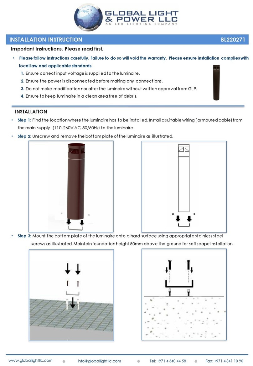 Global Light & Power LCC ARGI BL220271 Installation instruction