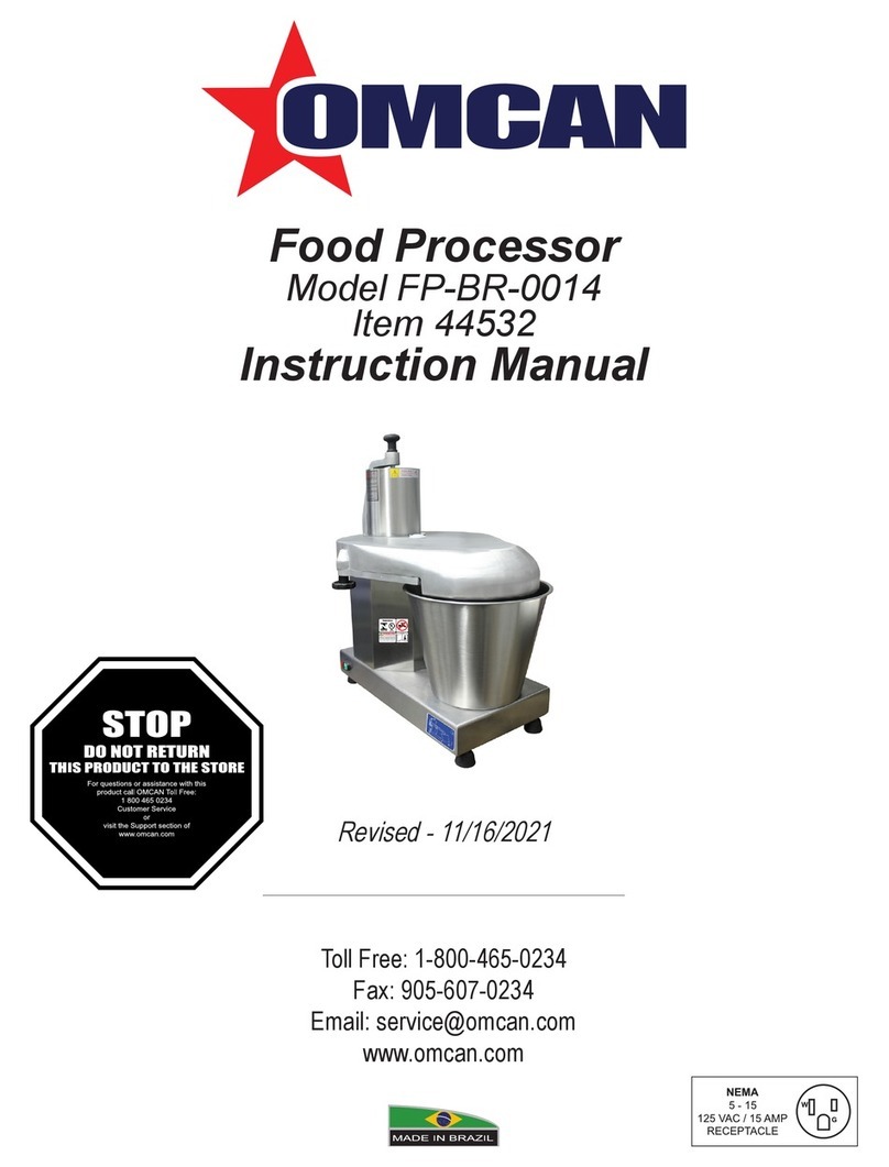 Omcan FP-BR-0014 User manual