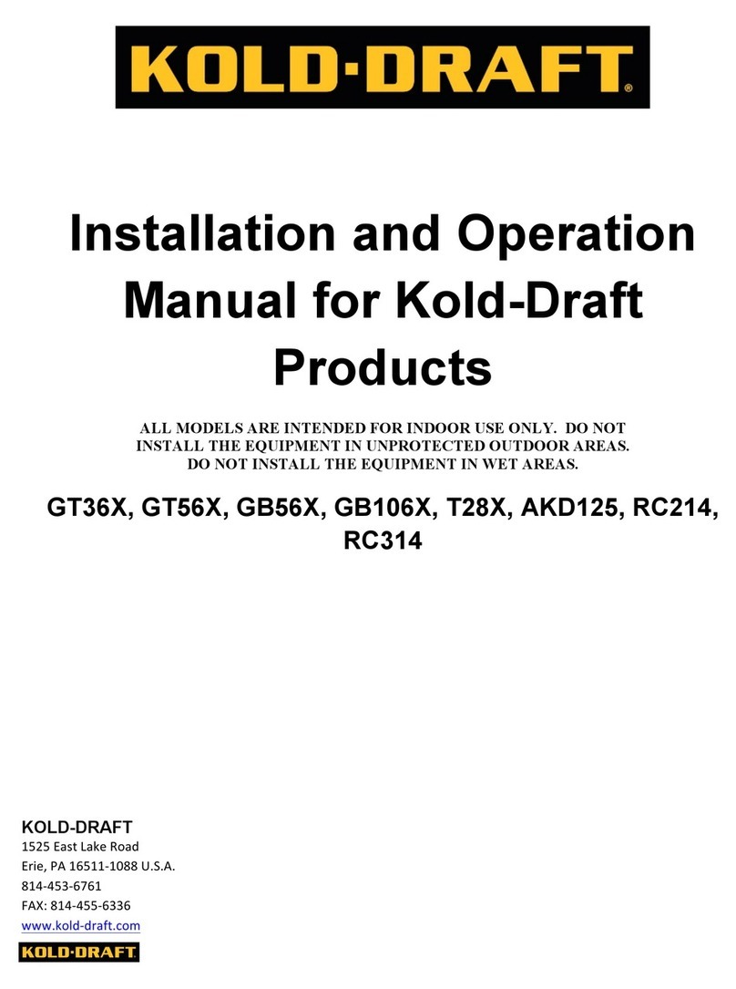Kold-Draft GT36 Series Installation and operation manual
