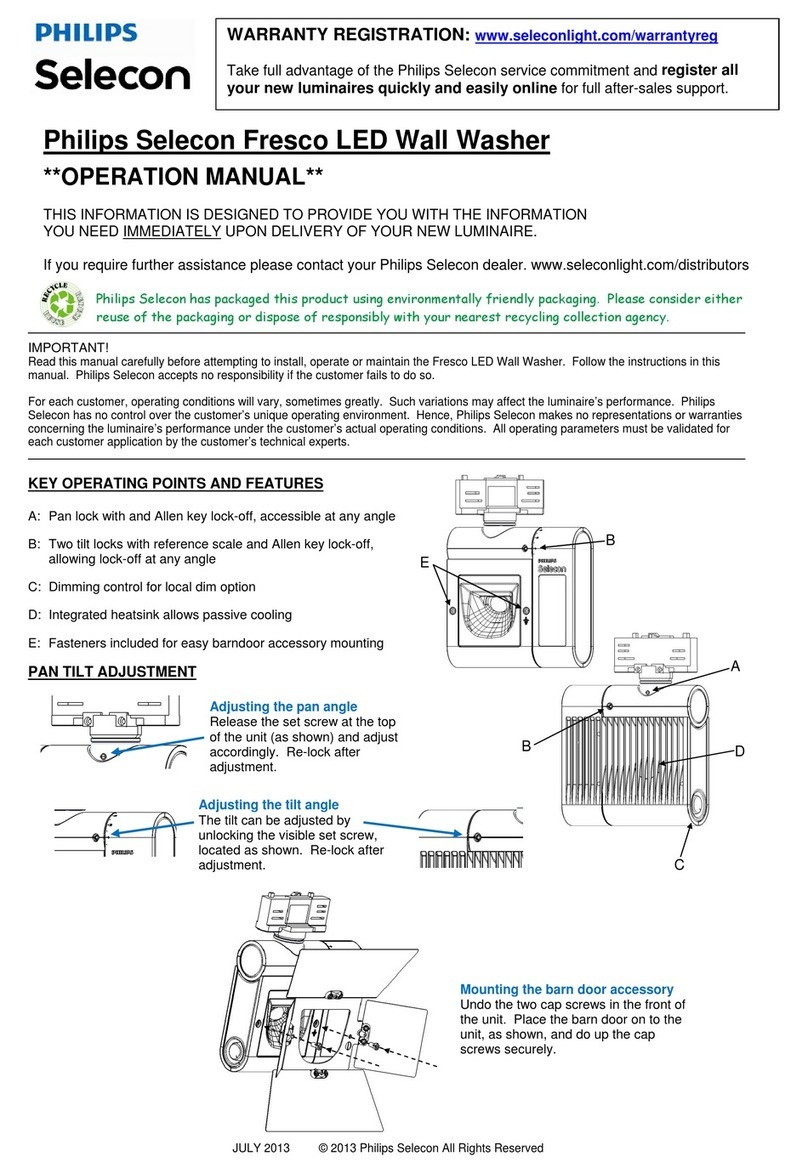 Philips Selecon Fresco Operation manual