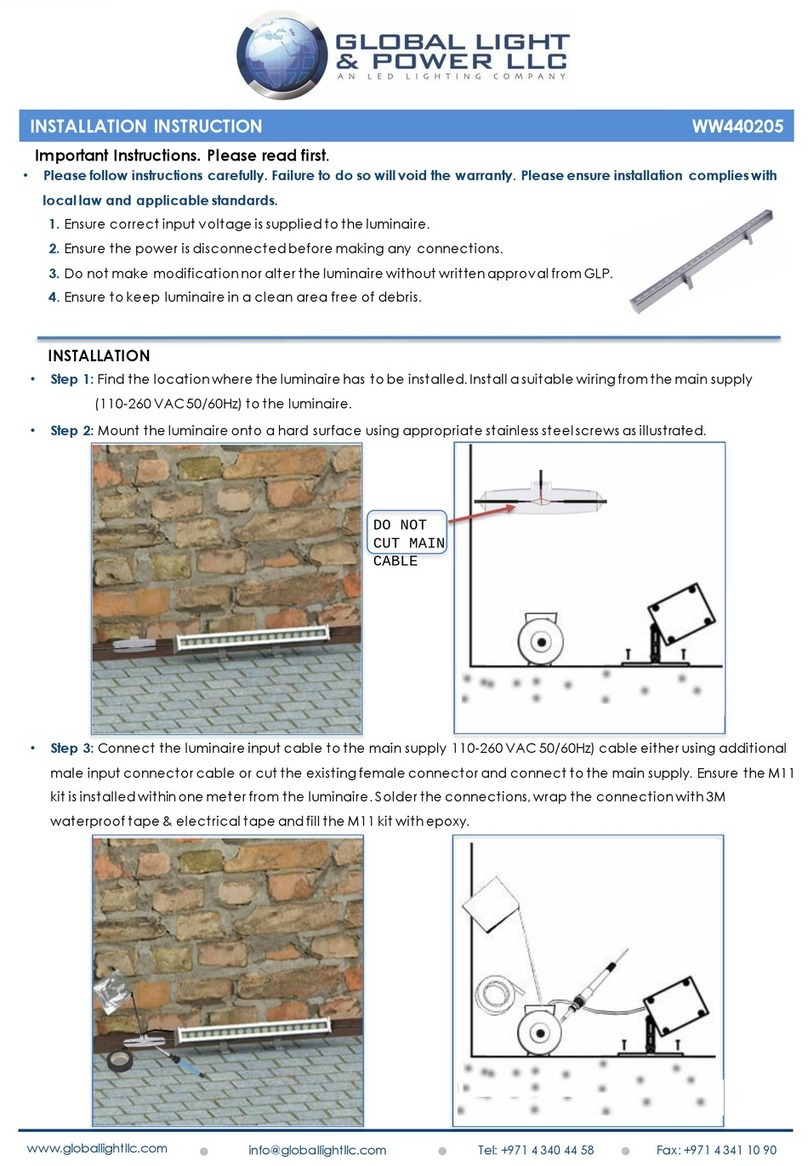 Global Light & Power LCC NATELA WW440205 Installation instruction Global Light & Power LCC NATELA WW440205 Installation instruction