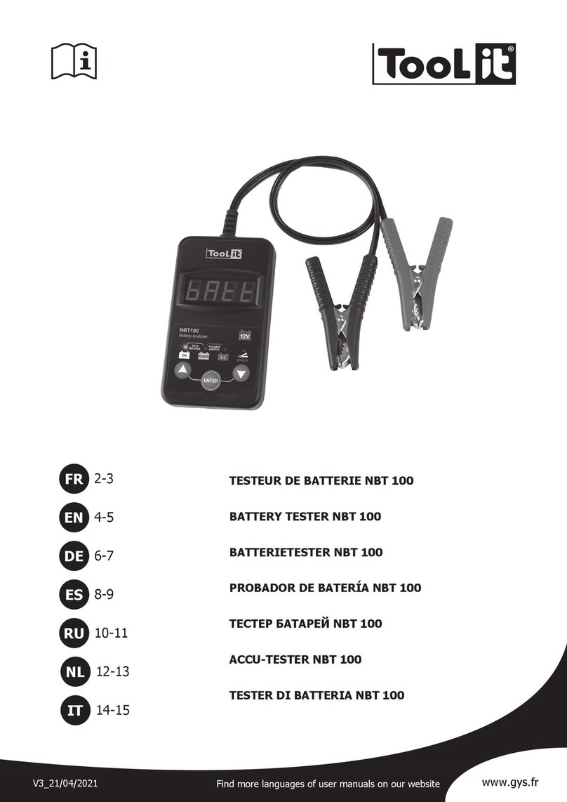 GYS Toolit NBT 100 manual