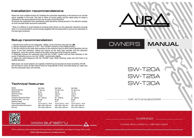 Aura SW-T20A owner's manual