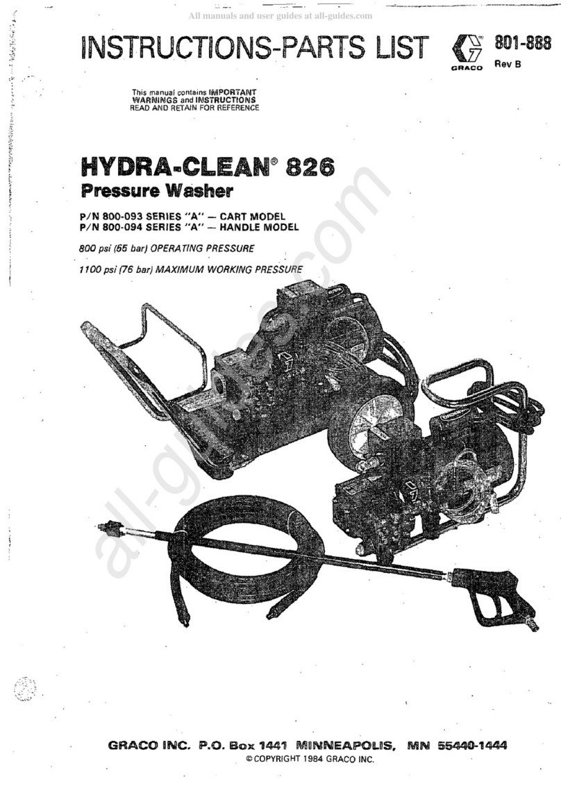 Graco HYDRA-CLEAN 826 Operation manual