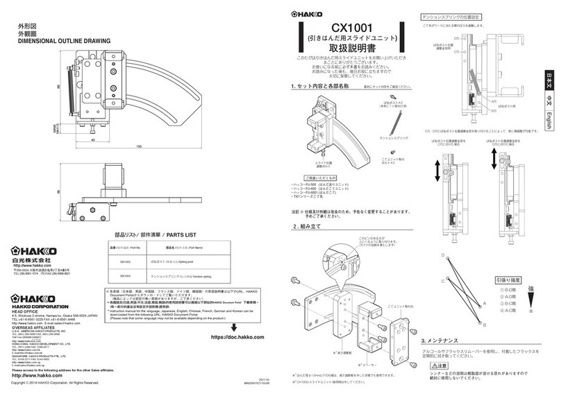 Hakko Electronics CX1001 User manual