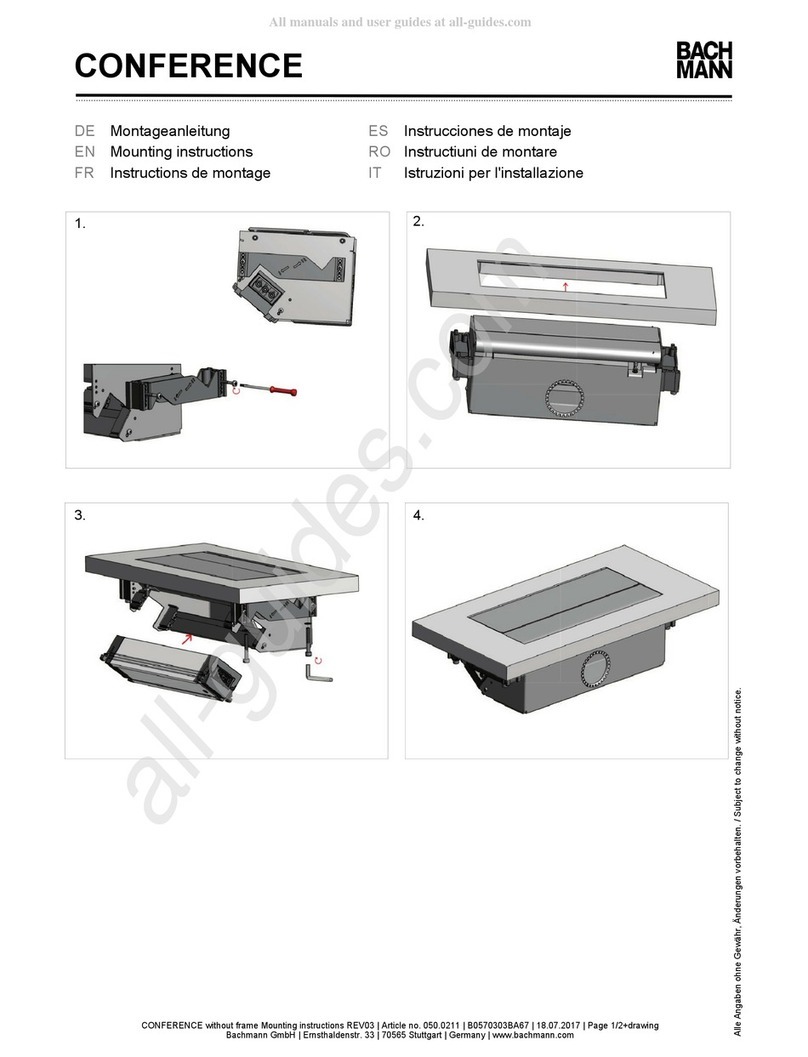 Bachmann CONFERENCE Mounting instructions