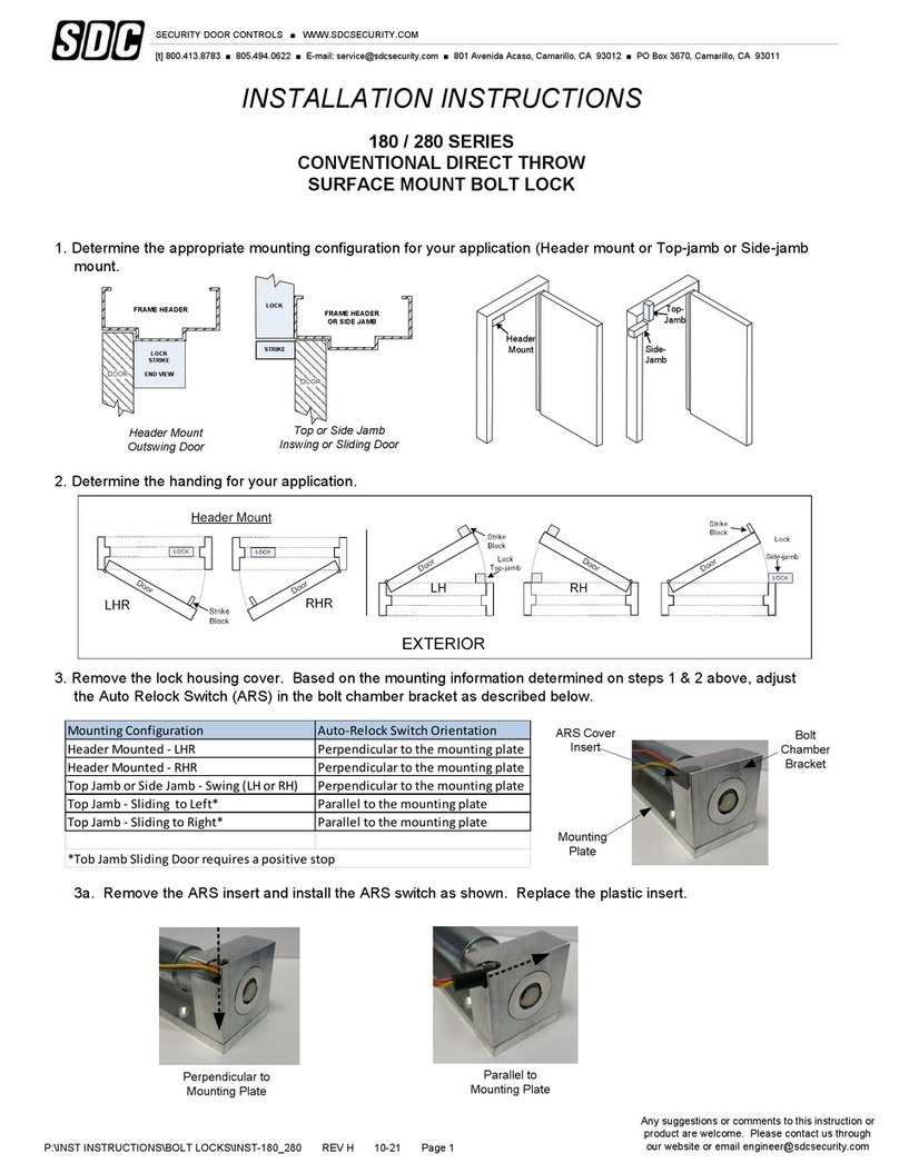 SDC 180 Series installation instructions