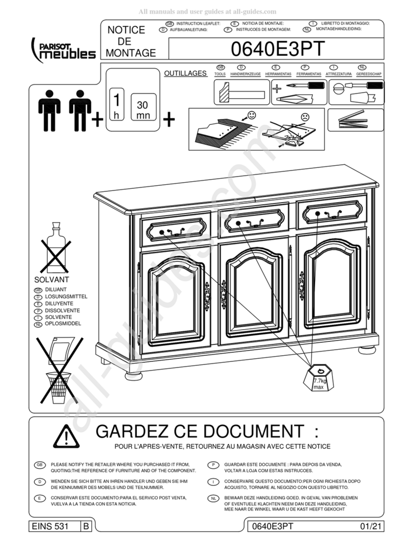 PARISOT 0640E3PT Instruction leaflet