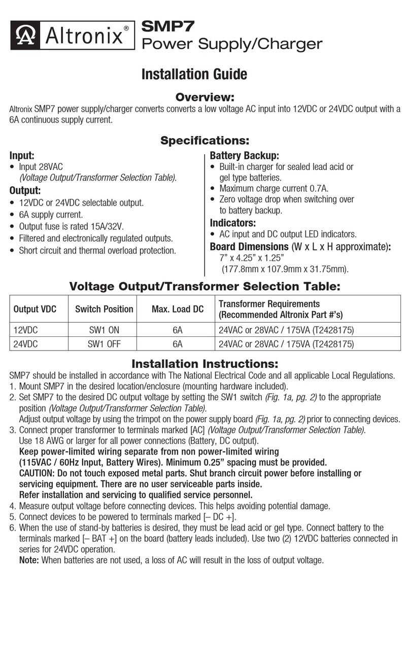 Altronix SMP7 User manual