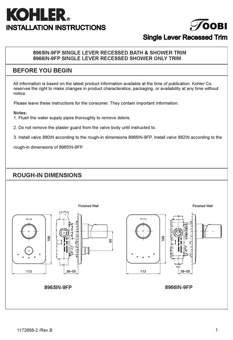 Kohler TOOBI 8965IN-9FP User manual