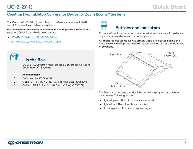 Crestron UC-2-Z User manual Crestron UC-2-Z User manual