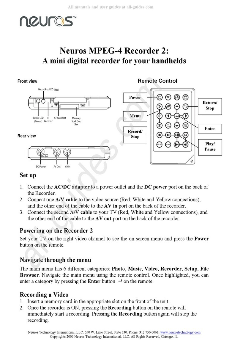 Neuros MPEG4 Recorder 2 quick start guide