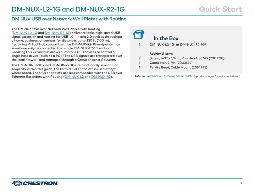 Crestron DM-NUX-L2-1G User manual Crestron DM-NUX-L2-1G User manual