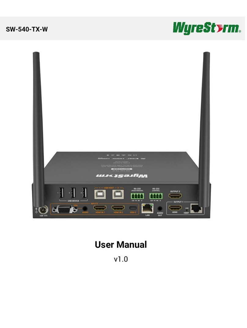 Wyrestorm SW-540-TX-W User manual