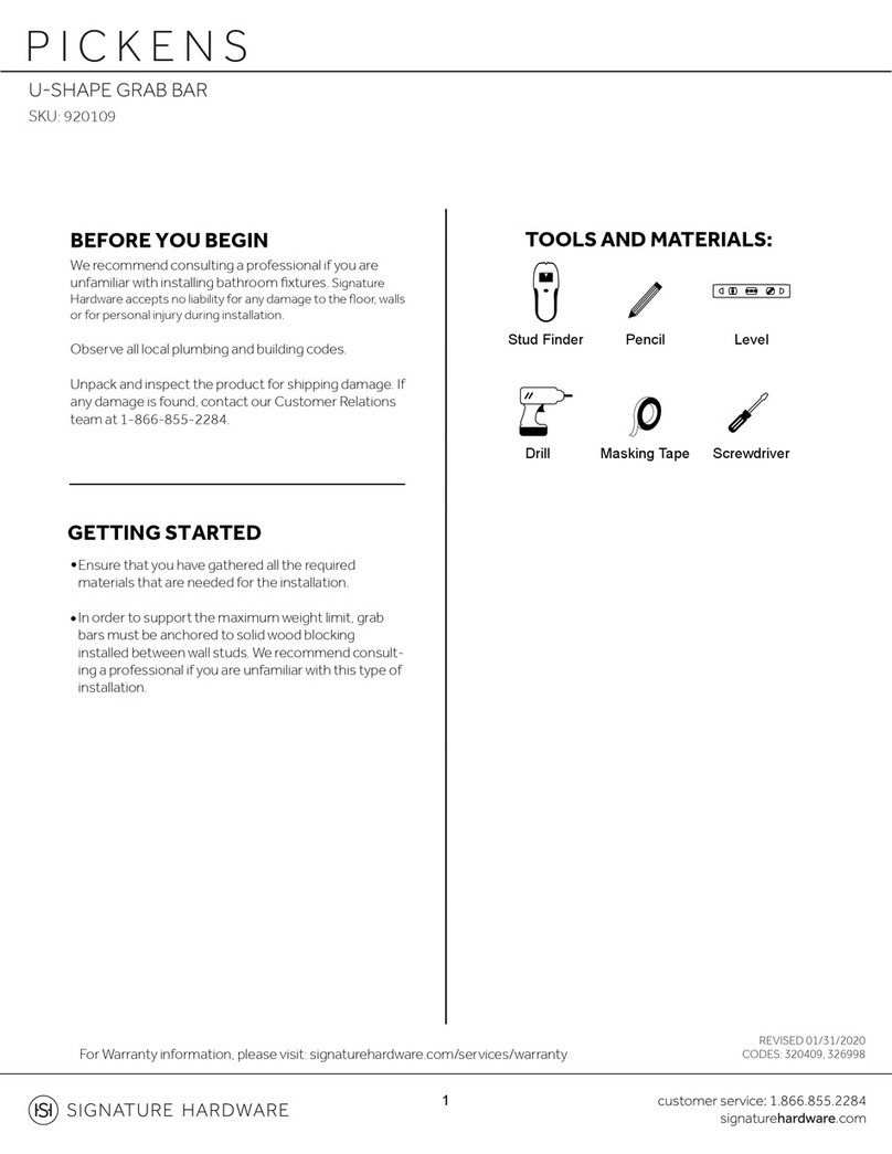 Signature Hardware PICKENS 920109 User manual