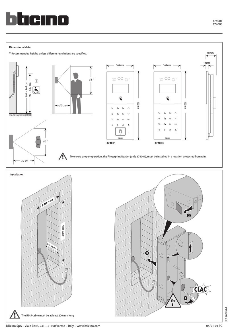 Bticino 374003 manual
