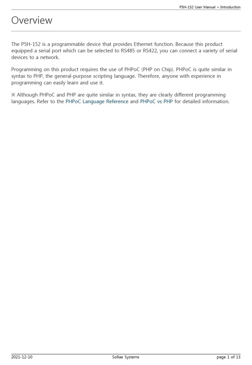 Sollae Systems P5H-152 User manual
