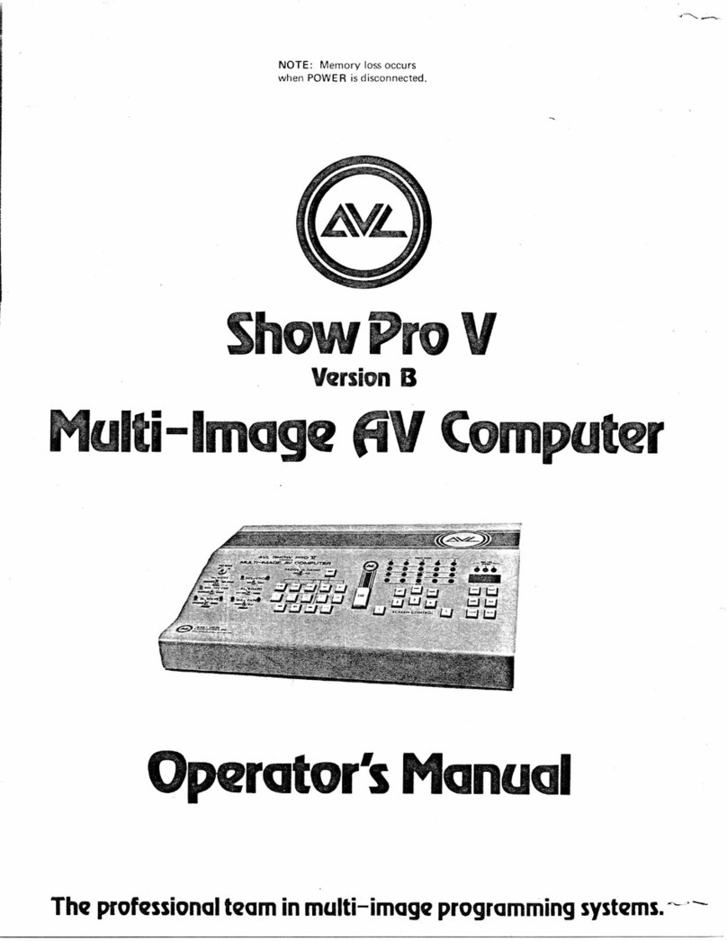 AVL Show Pro V Operator's manual