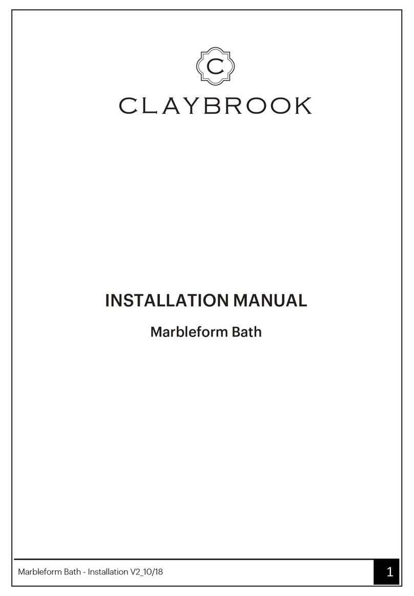 Claybrook Orbit Bath 1300 installation manual