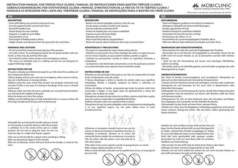 Mobiclinic GLORIA instruction manual